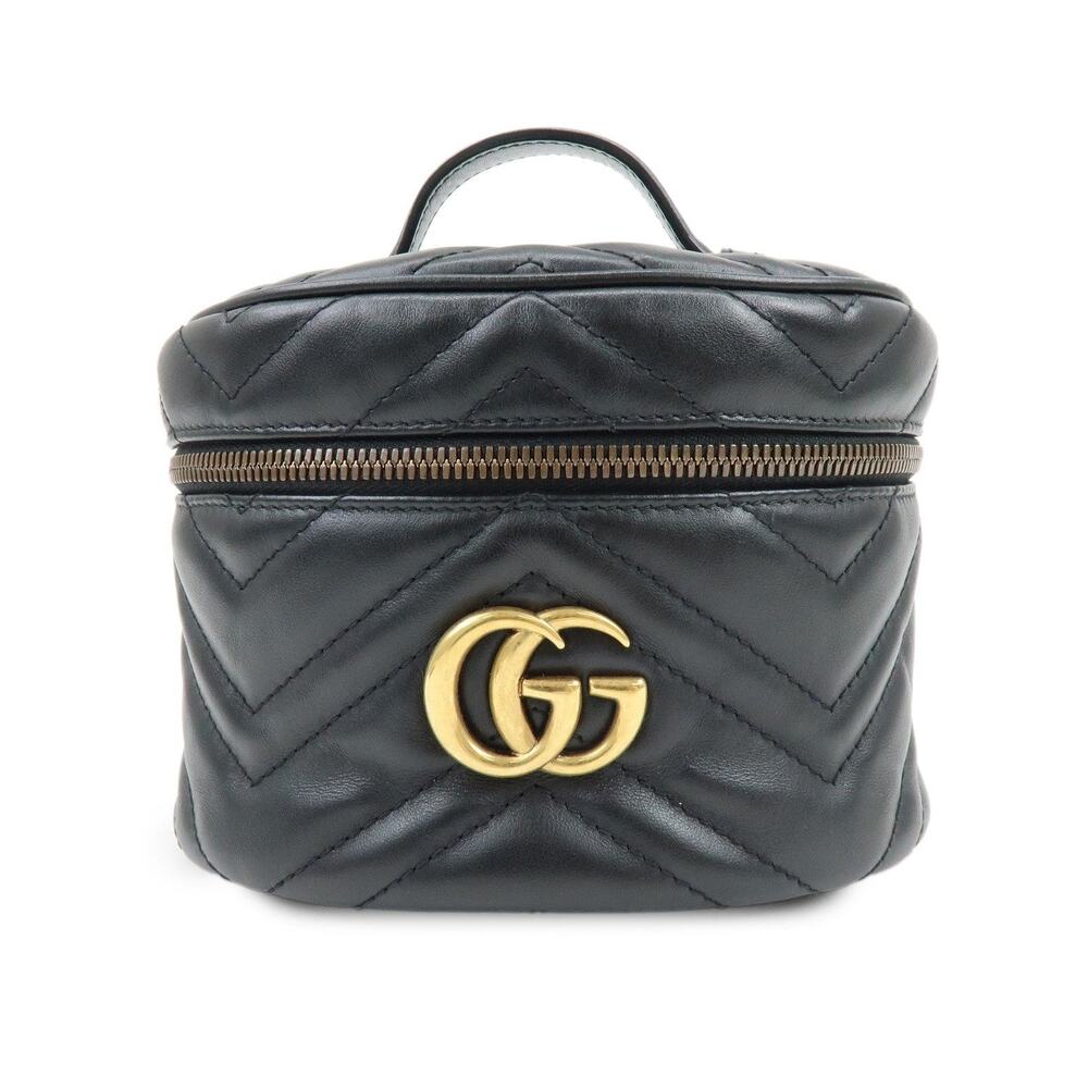 Gucci GG Marmont Calfskin Cosmetic Case Black